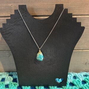 3/$20 Faux Turquoise Pendant Necklace